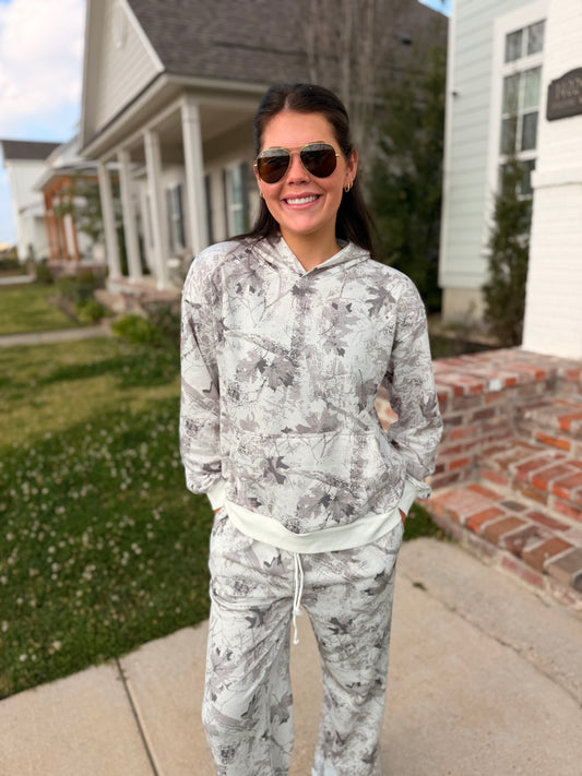 Camo Baggy Pullover and Drawstring Pants Set