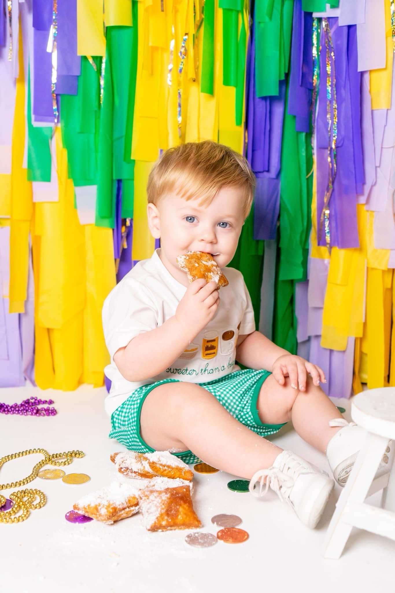 Sweet Tea Time Capsule Collection™ - Sweeter Than A Beignet Boy Shorty Set