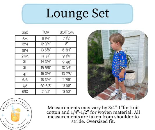 Lounge Set Size Chart