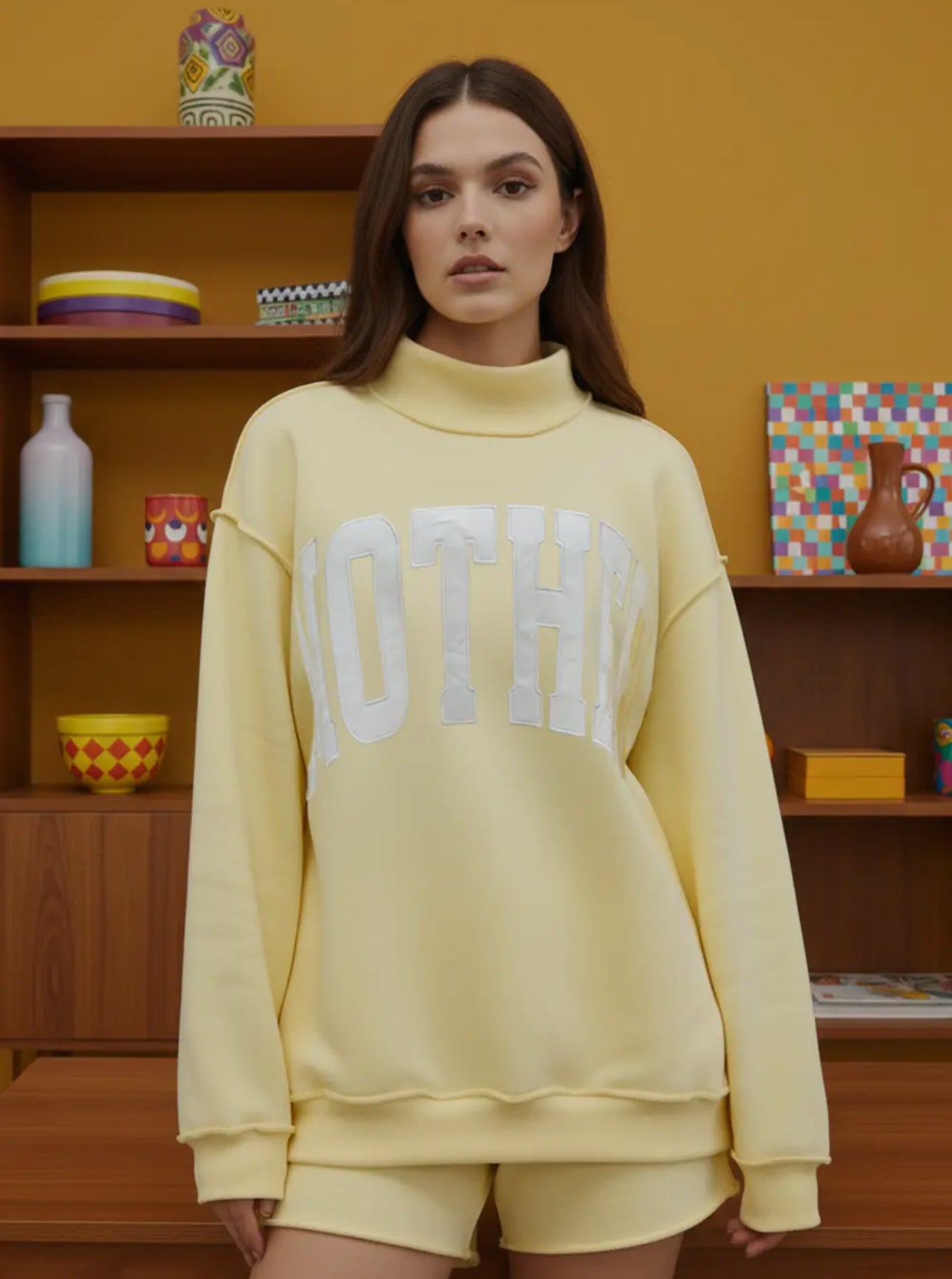 MOTHER mock neck sweatshirt