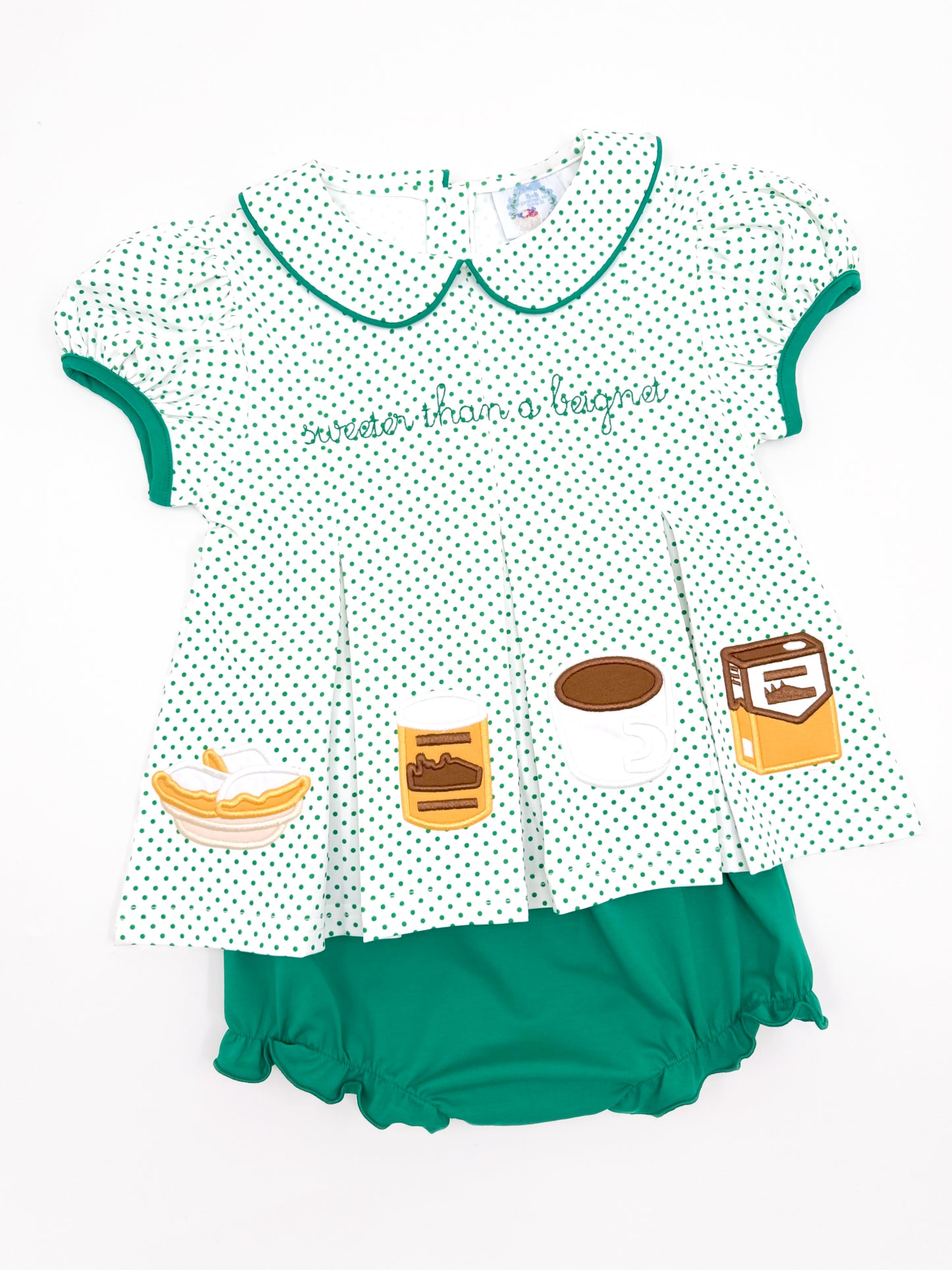 Sweeter Than a Beignet Girl Bloomer Set-Ready To Ship