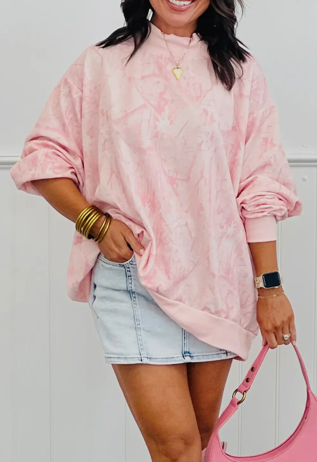 The Cowgirl Camo MockNeck Crewneck