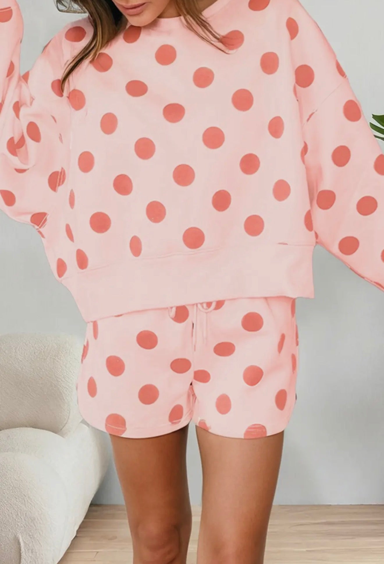 The Prissy Polka Dot short + pullover set