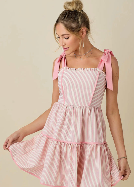 Pink cabana mini dress