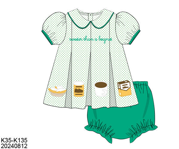 Sweeter Than a Beignet Girl Bloomer Set-Ready To Ship